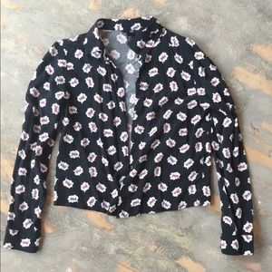 H&M Comic Pop Art Button Up Long Sleeve Blouse